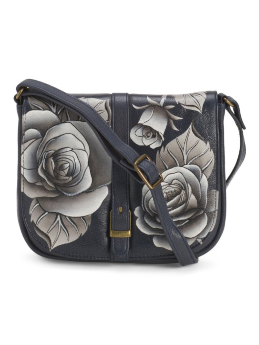 ANUSCHKA Leather Hand-painted Flap Crossbody